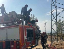 Mut'ta y�ksek gerilim dire�inde mahsur kalan i��i kurtar�ld�