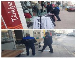 Kaldırım işgali denetlemesi