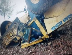 Yol yapım çalışmasında kaza 1 ölü